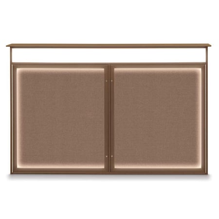 United Visual Products Open Faced Traditional Rounded Corkboard UV647ARC-BLACK-CORK